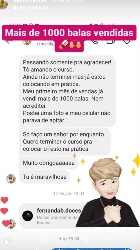 Depoimento de aluna 1