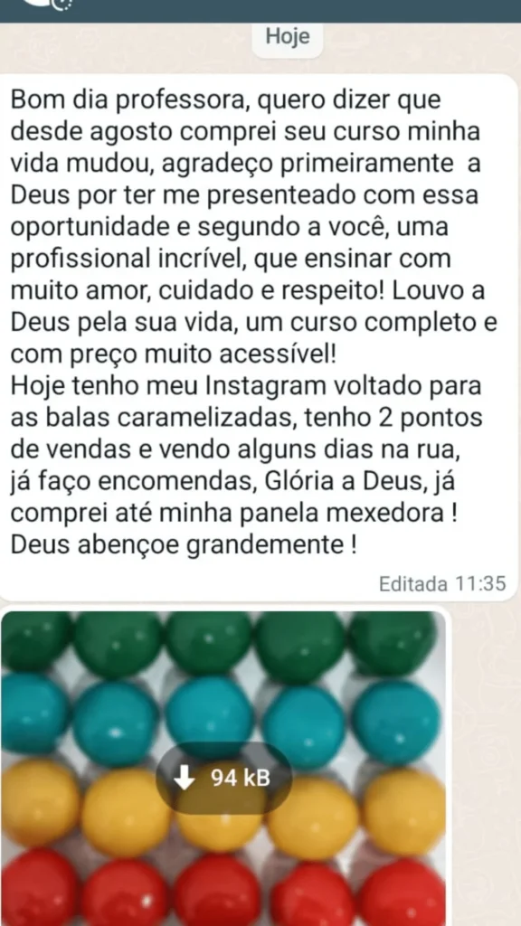 Depoimento de aluna 1